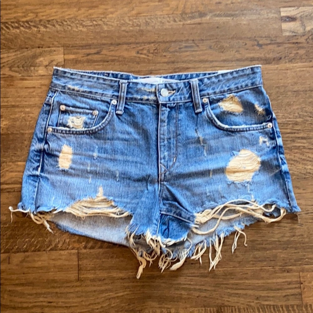 Lovers + Friends Distressed Denim Short - Picture 1 of 4